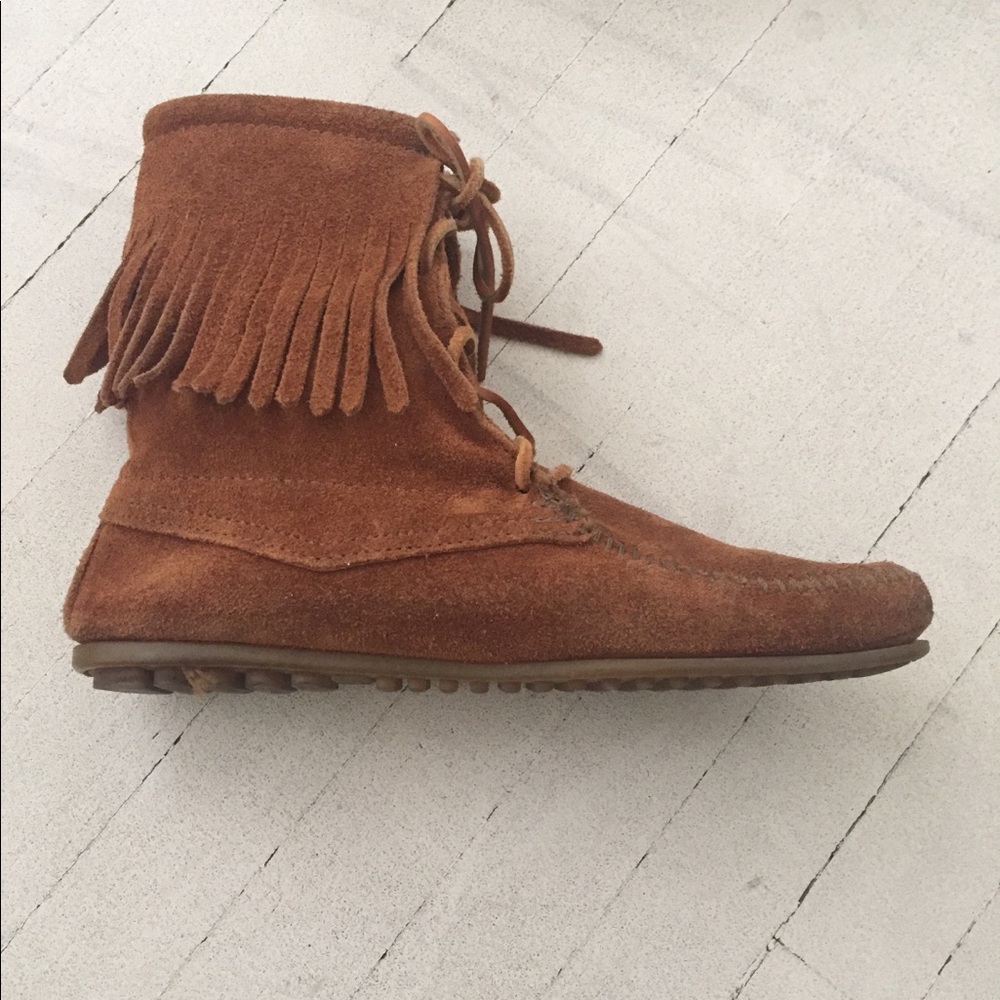 Minnetonka Fringed Moccasin Bootie